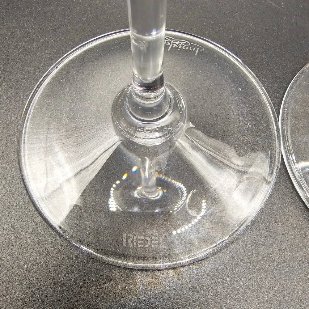 Set of 2 Crystal Rose Wine‎ Glasses by RIEDEL Inniskillin Elegant Stemware
